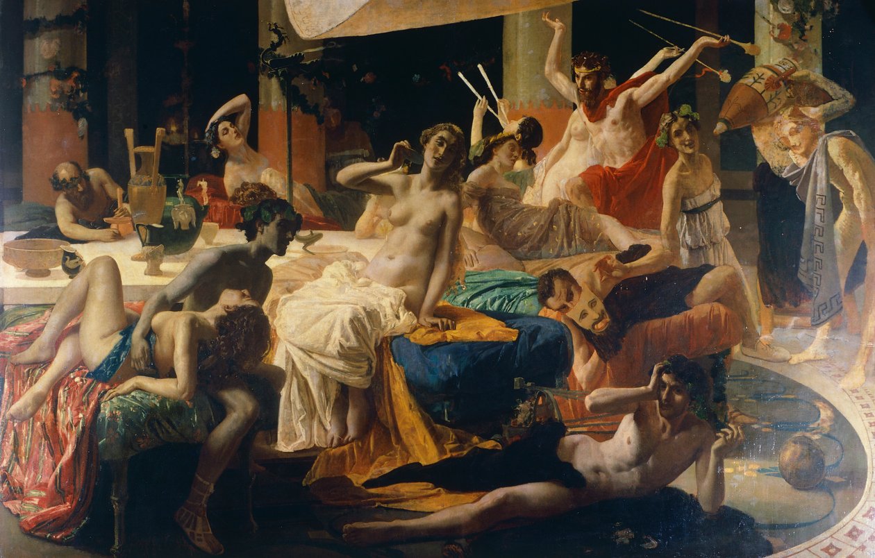 Le orge di Messalina da Federico Faruffini
