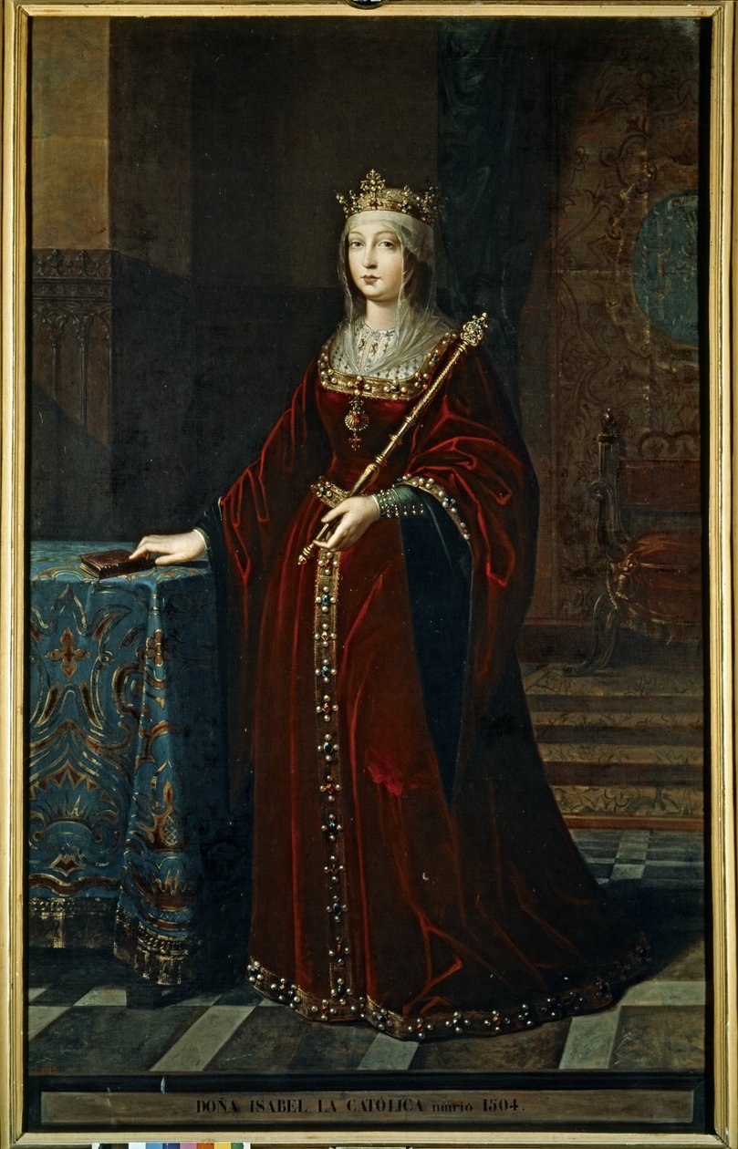 Isabella I "La Cattolica" (1451-1504) da Federico de Madrazo y Kuntz
