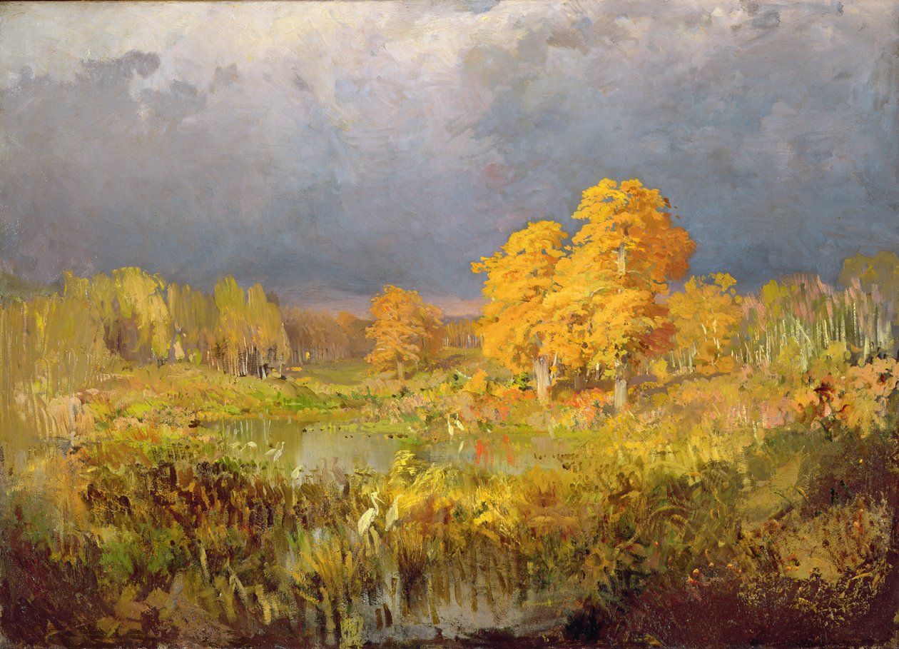 Palude forestale in autunno, c.1872 da Fedor Aleksandrovich Vasiliev