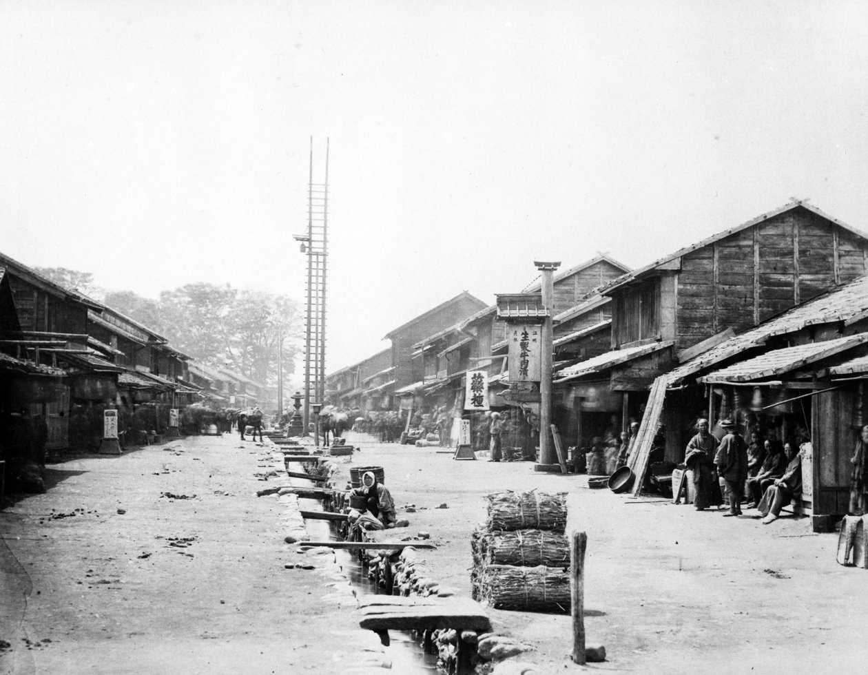 Atsugi, Giappone, c.1867 da Felice Beato