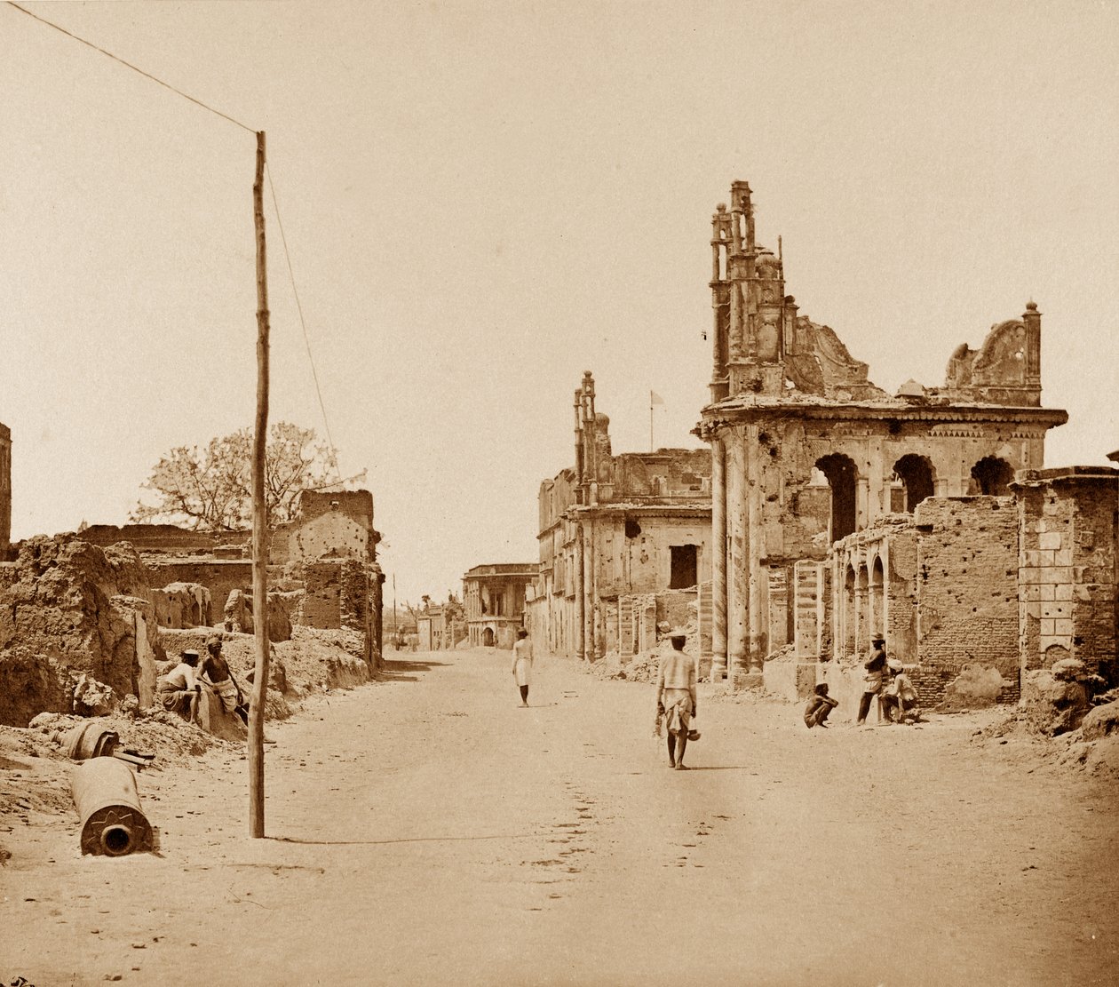 La strada di Cawnpore, Lucknow da Felice Beato