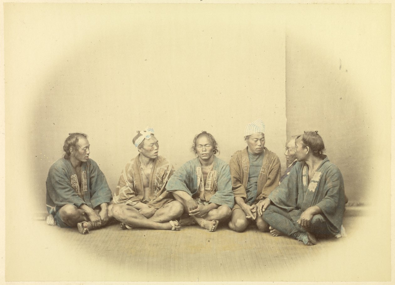 [Un gruppo di lavoratori indigenti giapponesi]. da Felice Beato