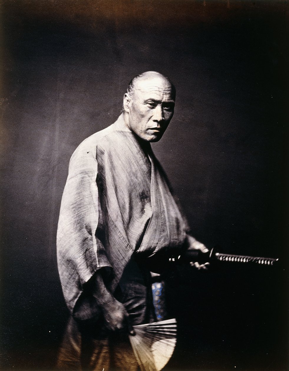 Un samurai giapponese, c.1864-1866 da Felice Beato