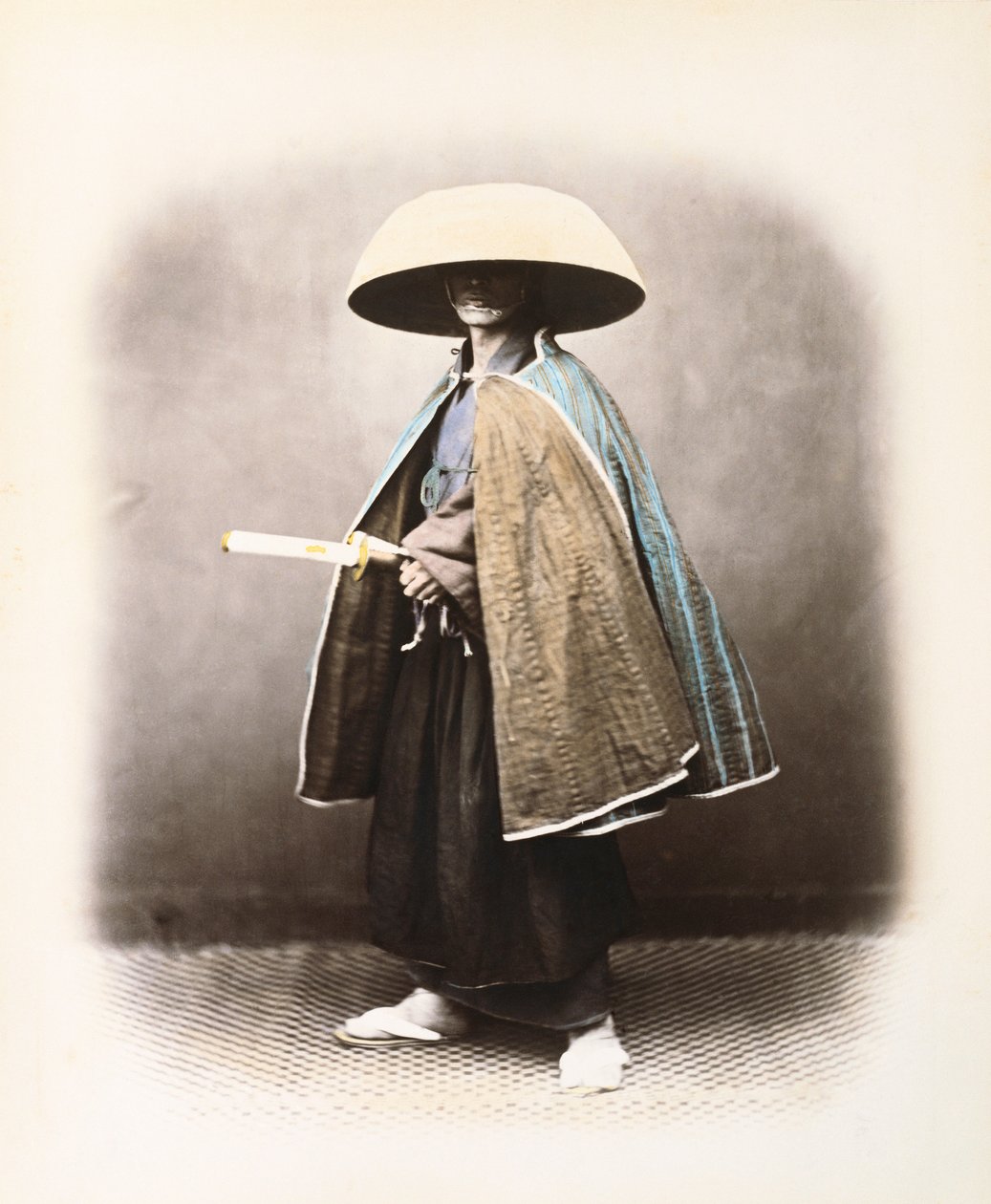 Un Samurai Giapponese in Costume Tradizionale, c.1868 da Felice Beato