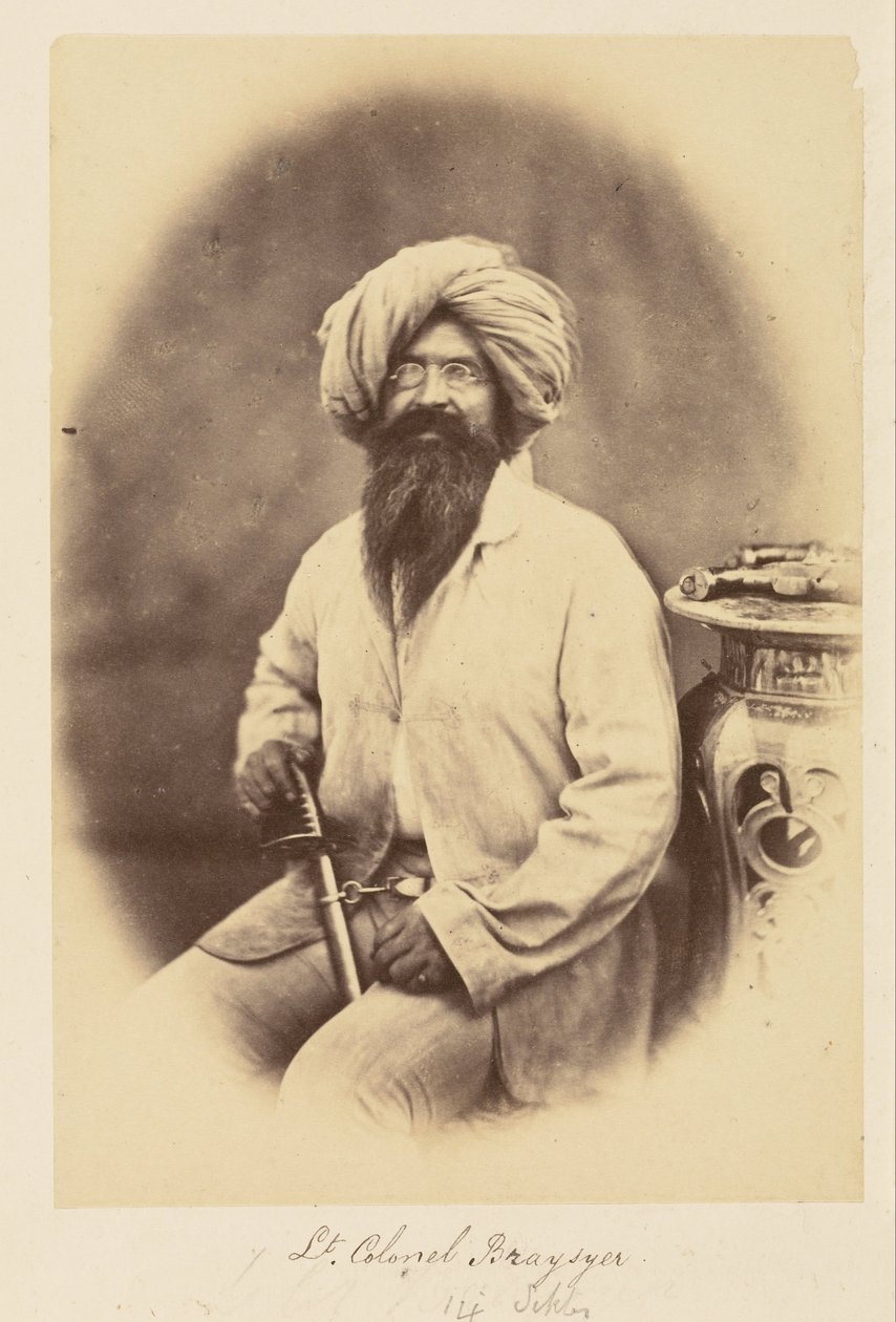 Tenente Colonnello Braysyer, 14° Sikh da Felice Beato