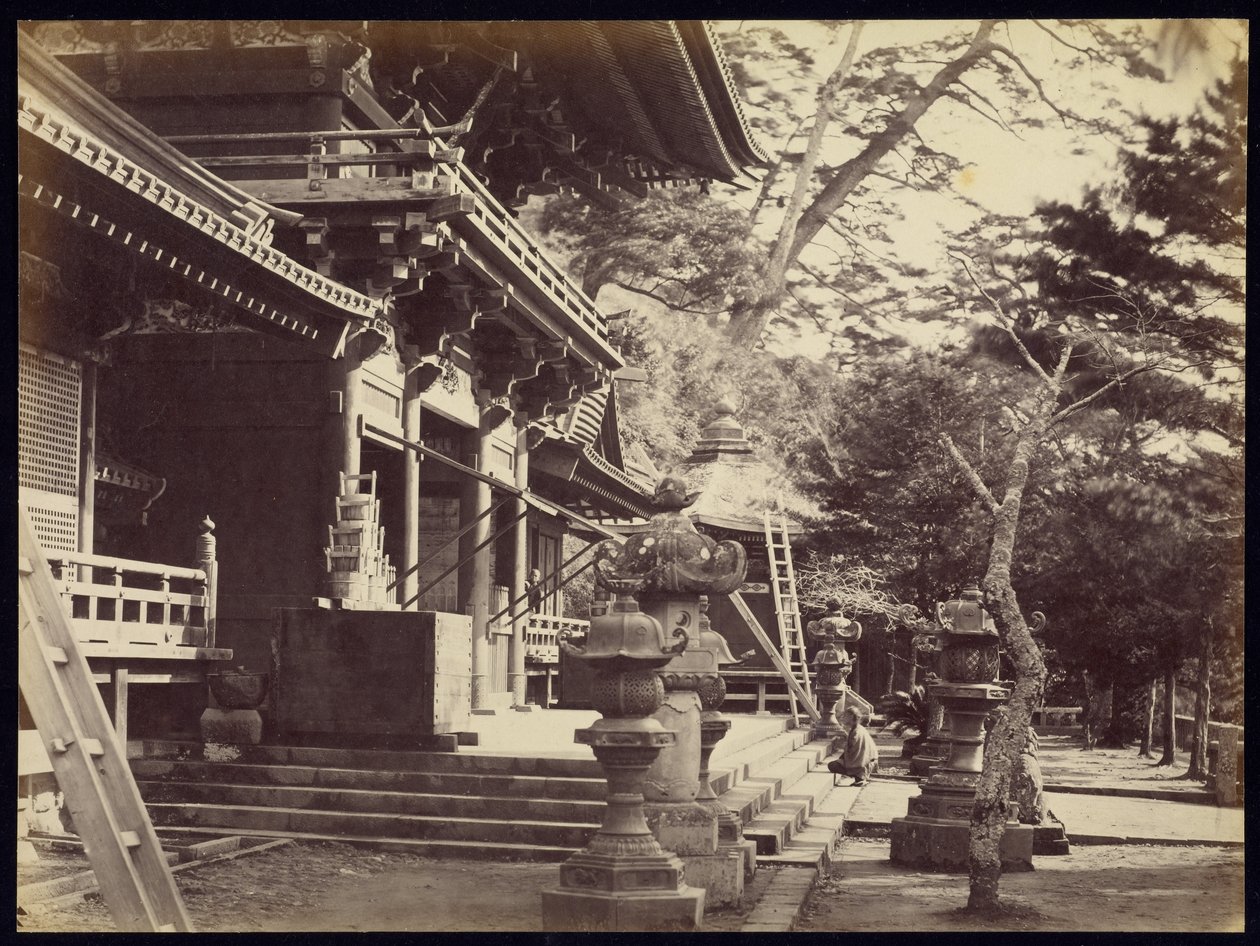 Il Tempio di Hatchiman, Kamakura da Felice Beato