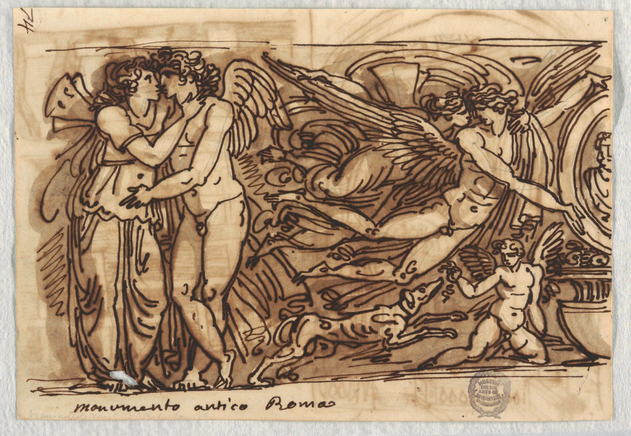 Fregio con Psiche e Amore da Felice Giani