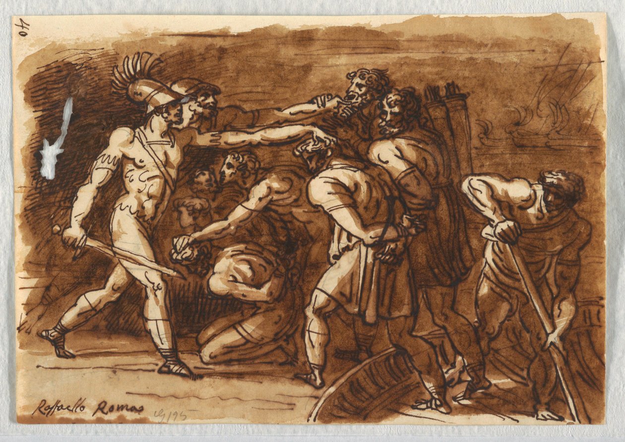 La battaglia di Ostia, dopo Giulio Romano da Felice Giani
