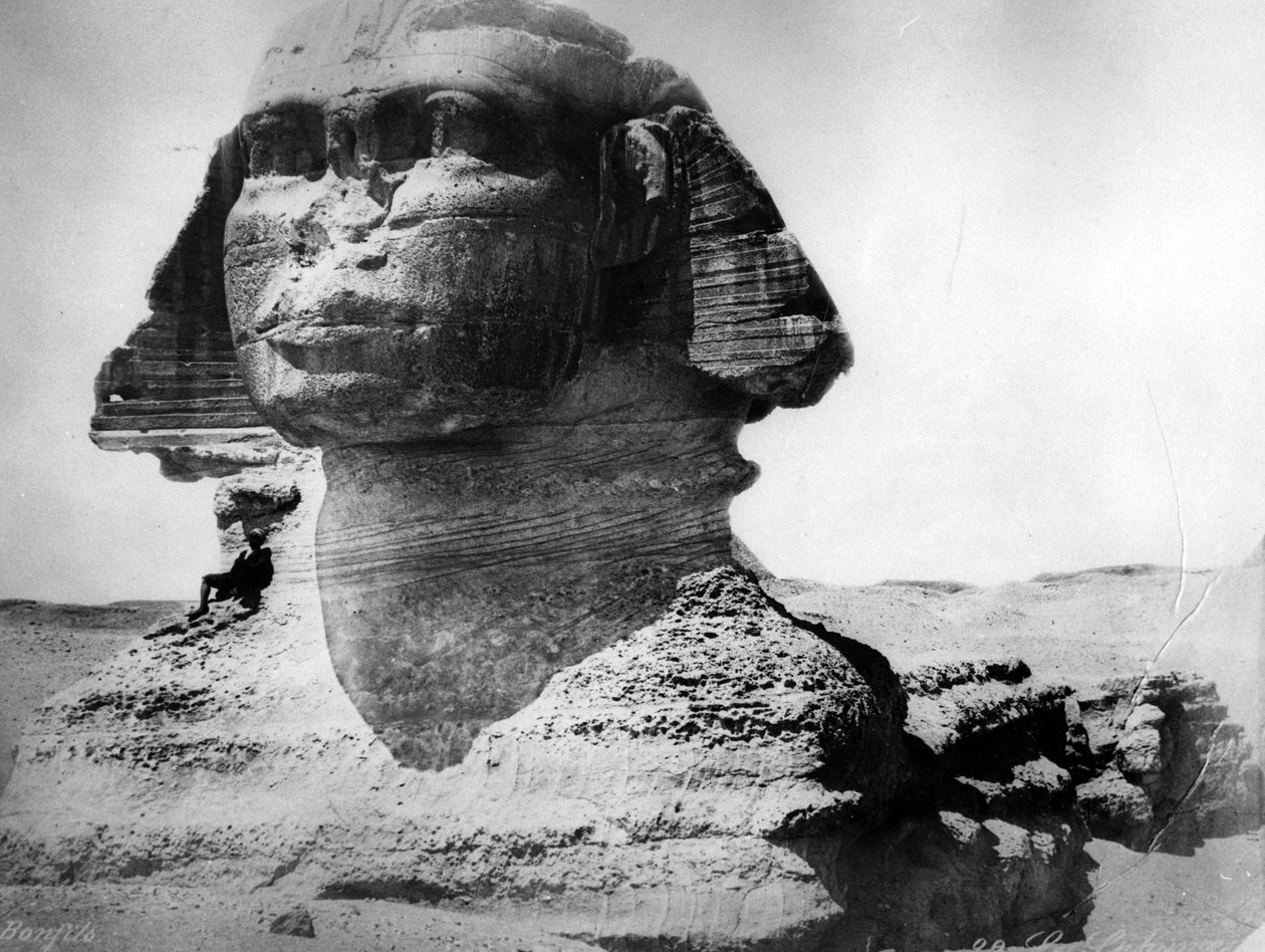 La Sfinge a Giza, c.1870-80 da Félix Bonfils