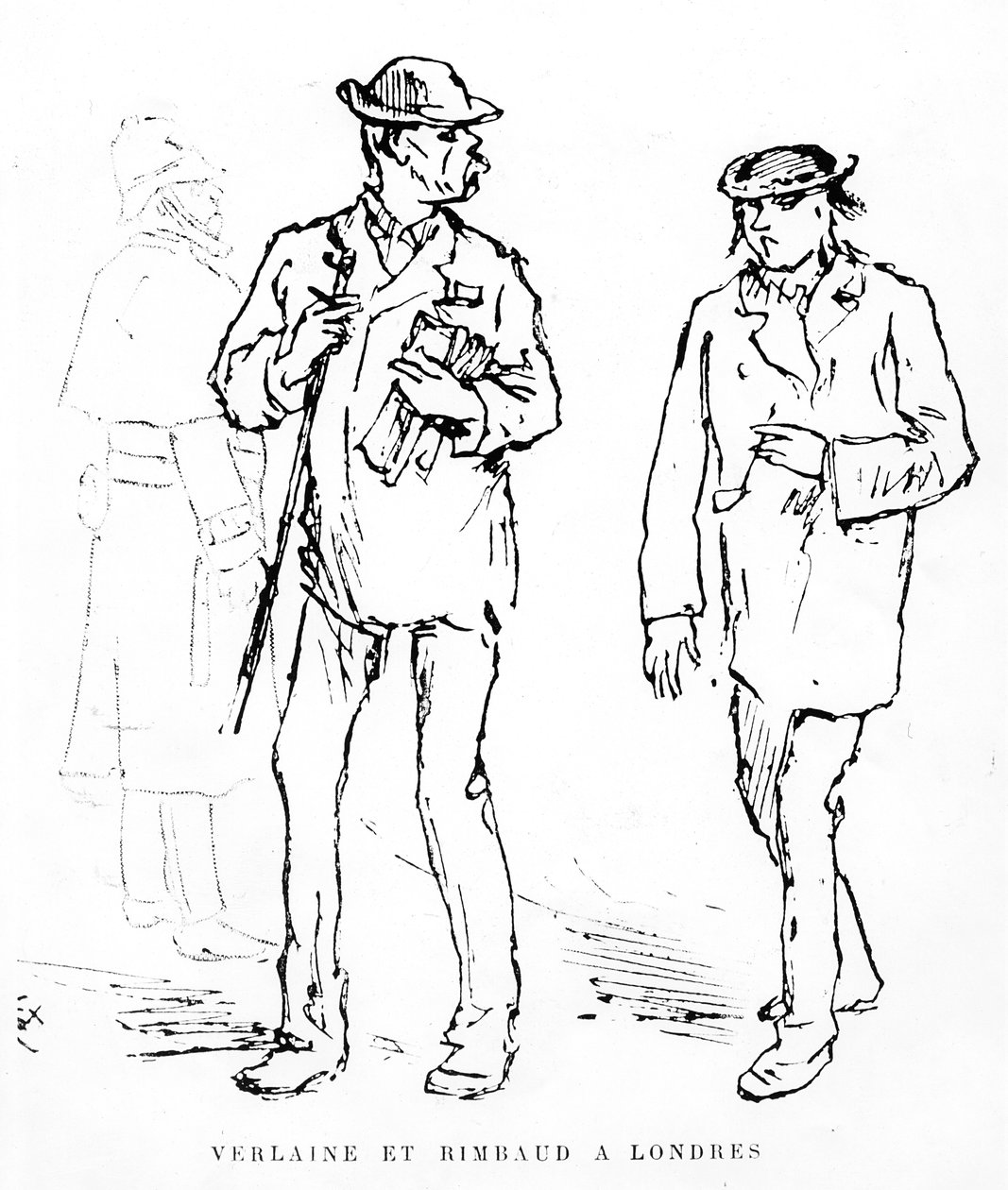 Paul Verlaine e Arthur Rimbaud a Londra, 1872 da Felix Regamey