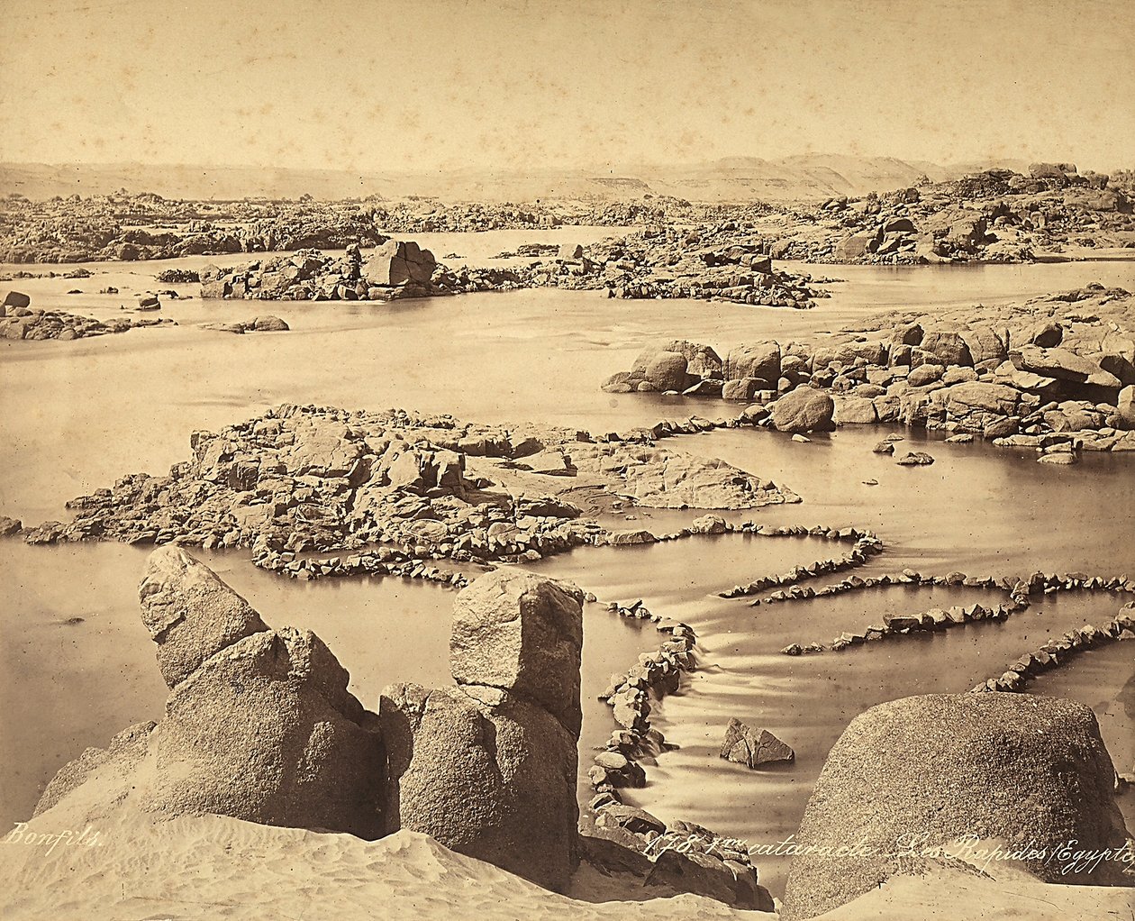 Le cascate del Nilo, Egitto da Félix Bonfils