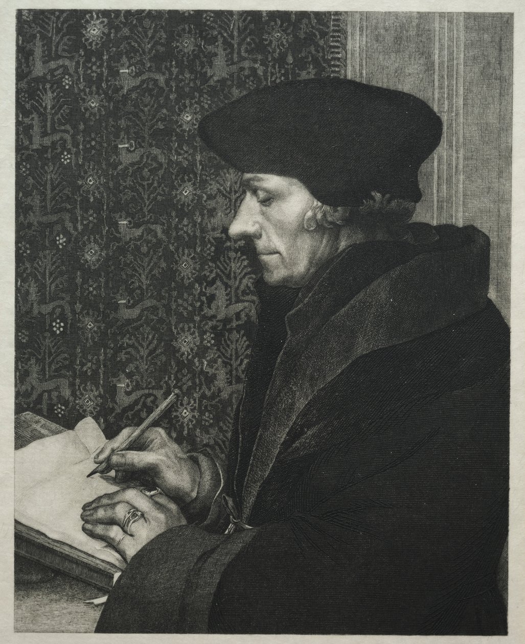 Erasmo, dopo Holbein da Felix Bracquemond
