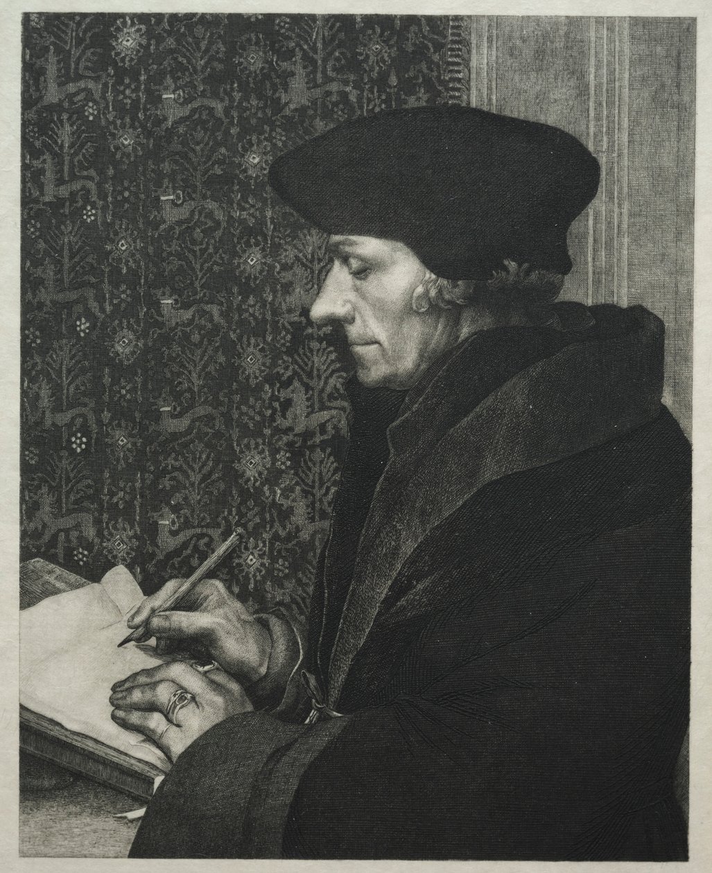 Erasmo, dopo Holbein da Felix Bracquemond