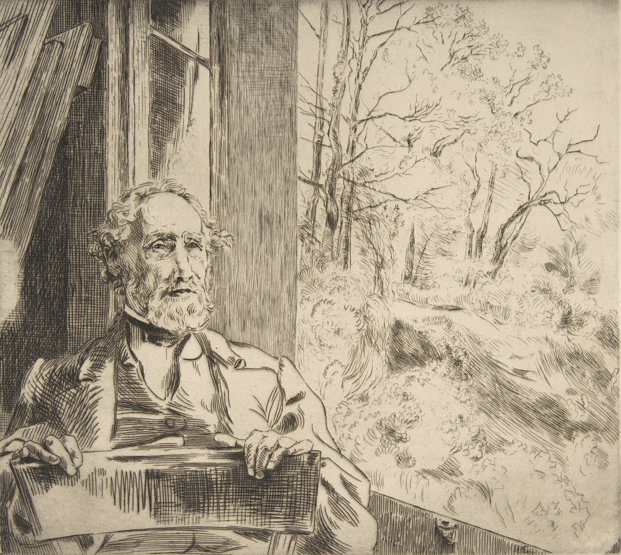 Ritratto di Meyer-Heine, 1872 da Felix Bracquemond