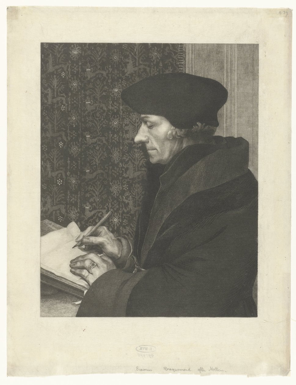 Ritratto di Desiderius Erasmus da Felix Bracquemond