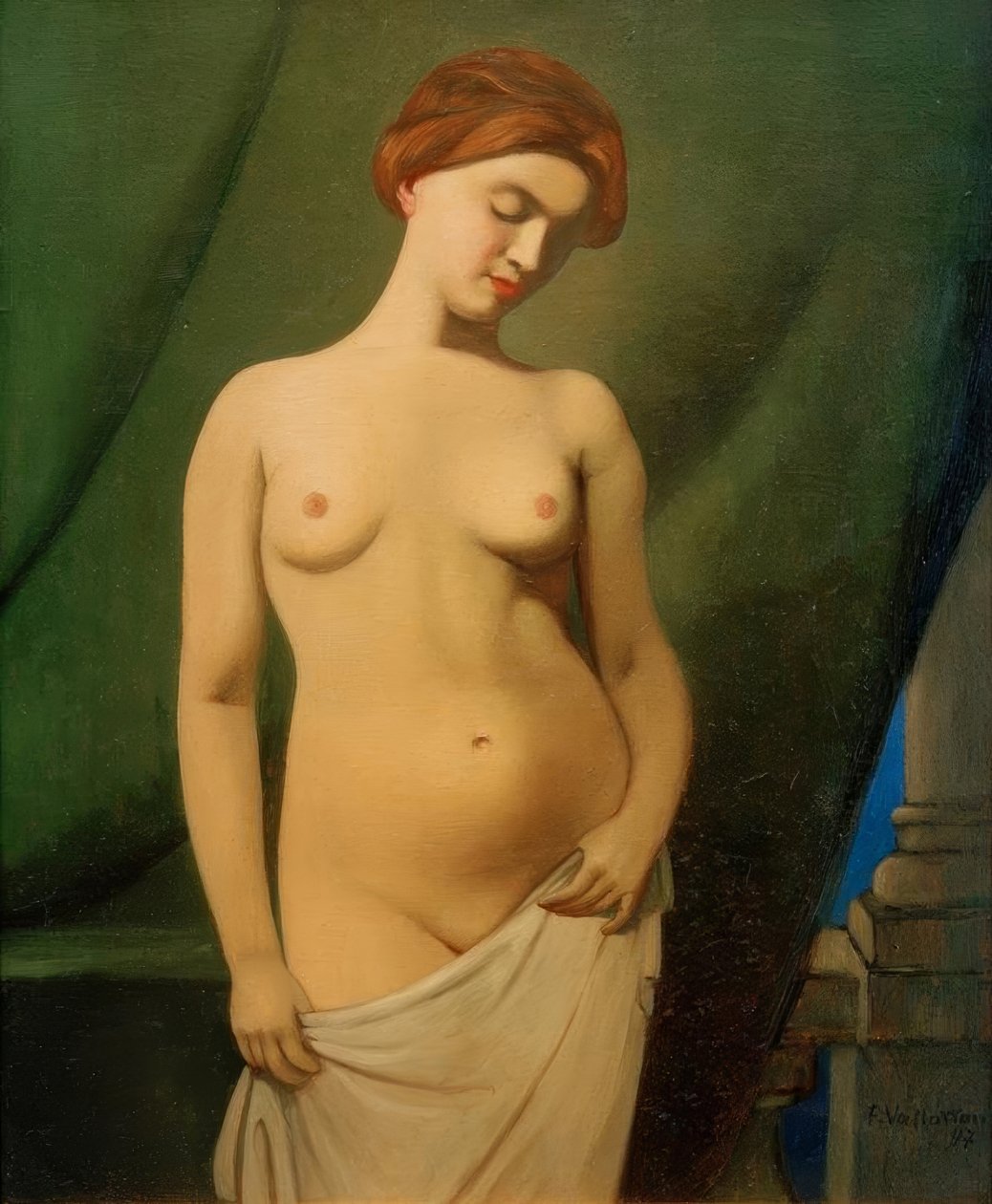 Donna nuda, tenda verde da Felix Edouard Vallotton