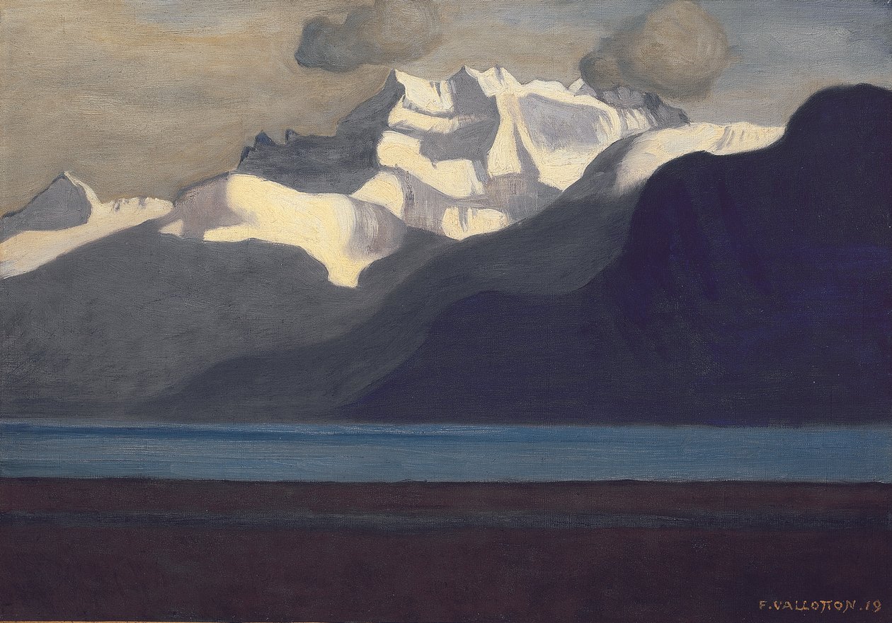 Lago Lemano e Les Dents-du-Midi, 1919 da Felix Edouard Vallotton