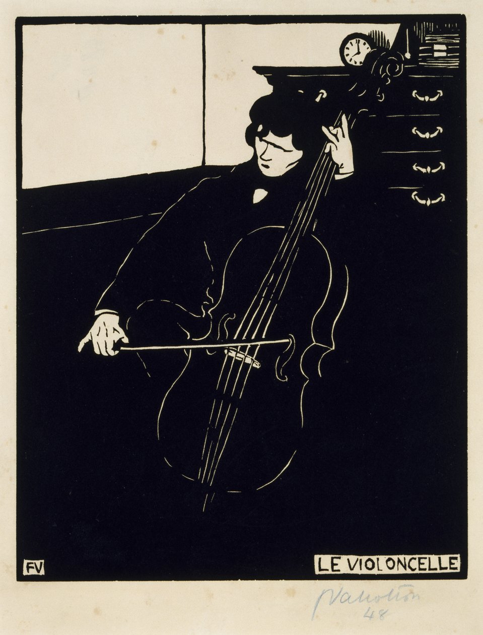 Il violoncello da Felix Edouard Vallotton