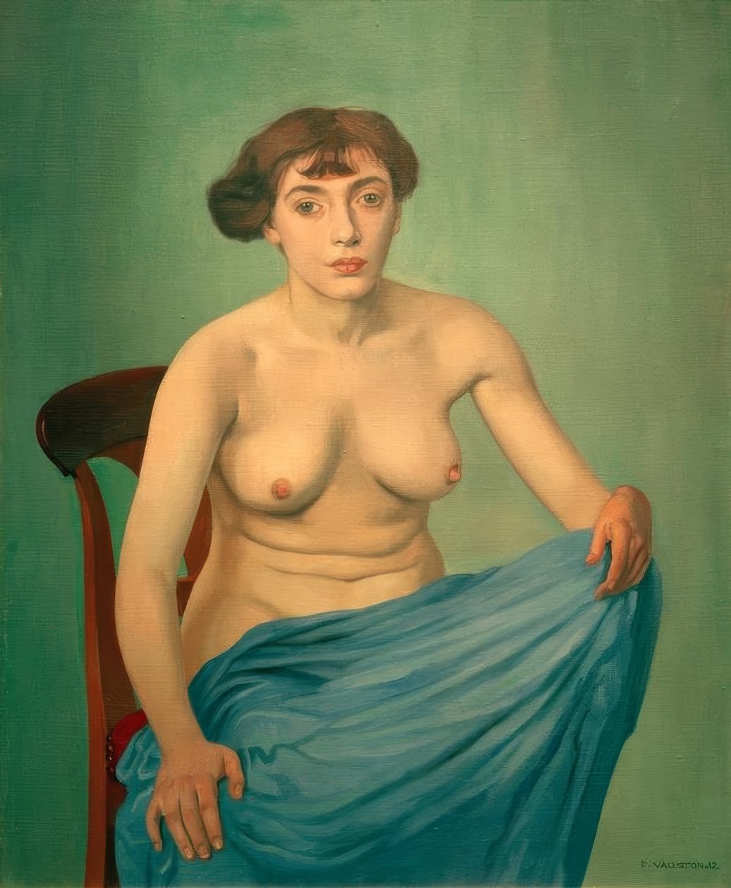 Torso con stoffa blu da Felix Edouard Vallotton