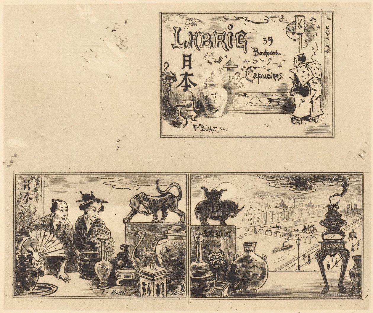 Indirizzo di Labric da Felix Hilaire Buhot
