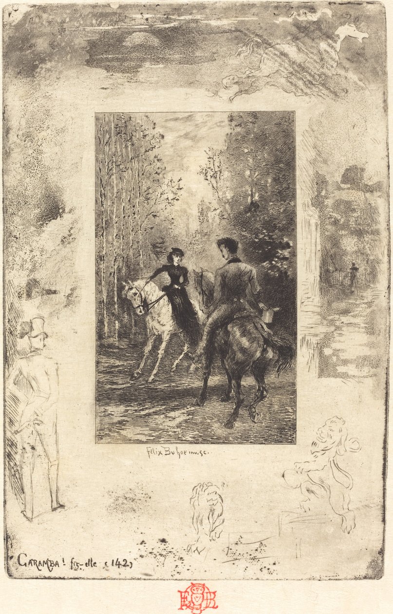 Caramba! Esclamò, 1879-1880 da Felix Hilaire Buhot