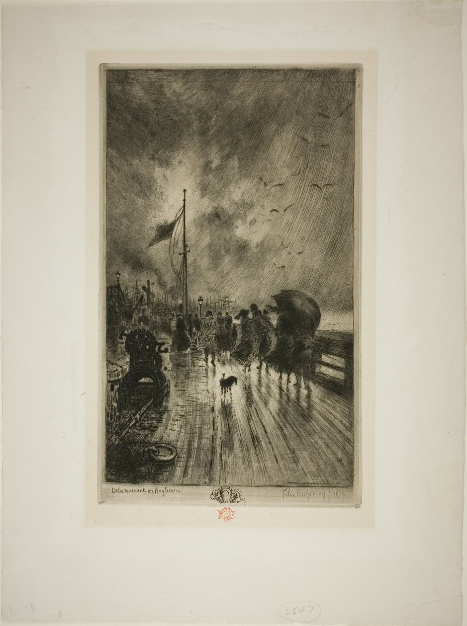 Sbarco in Inghilterra da Felix Hilaire Buhot