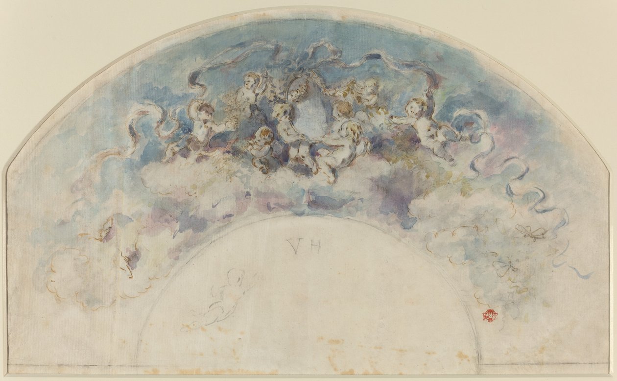 Disegno per un ventaglio da Felix Hilaire Buhot