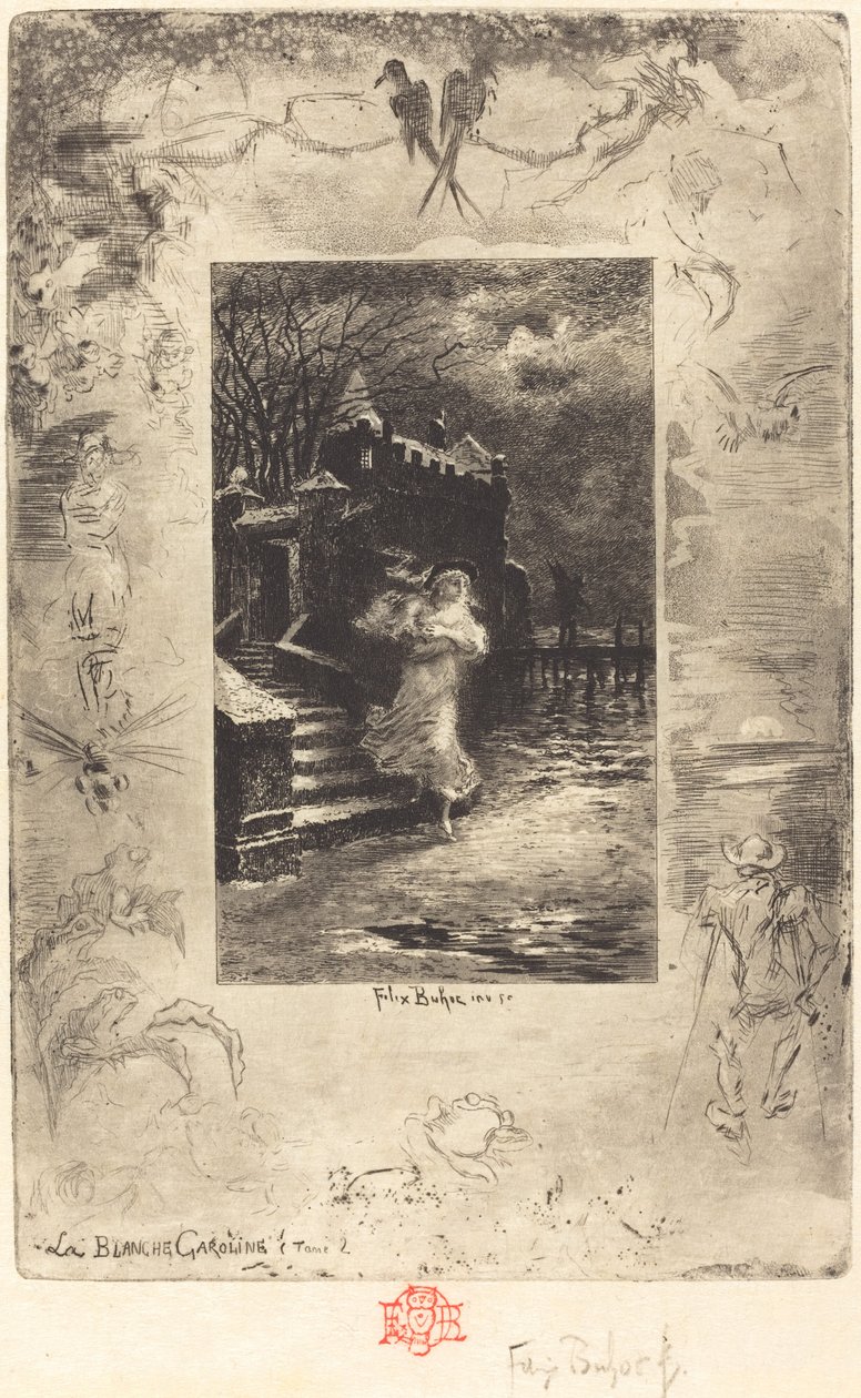 La bianca Caroline da Felix Hilaire Buhot