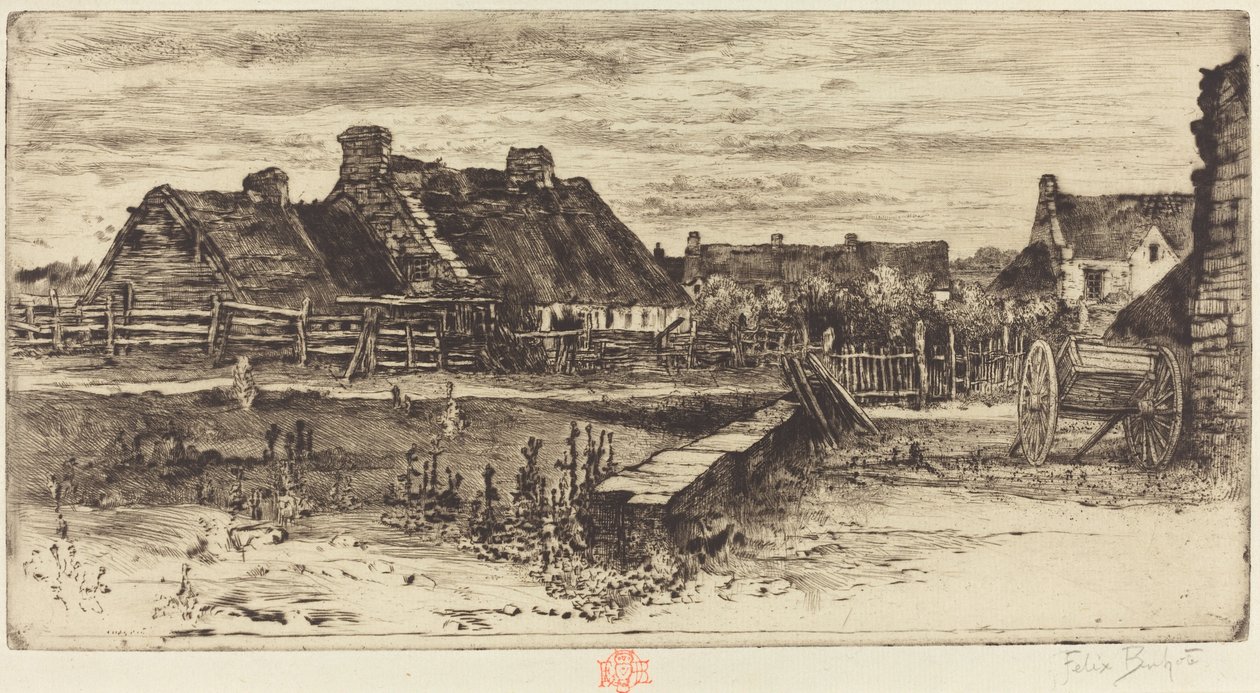 Les Grandes Chaumières, 1881 da Felix Hilaire Buhot