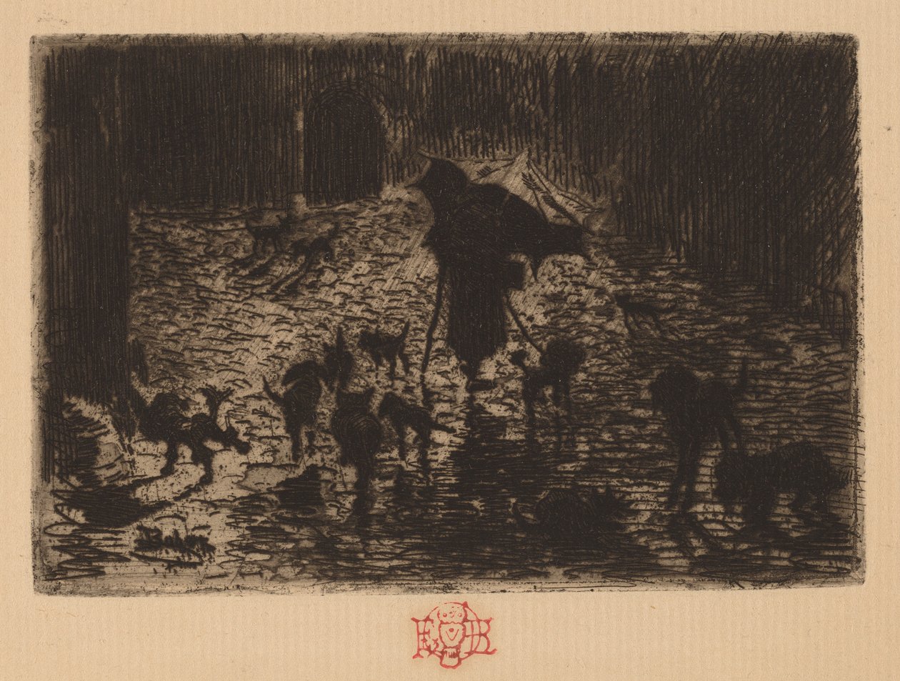 I nottambuli, 1876-1877 da Felix Hilaire Buhot