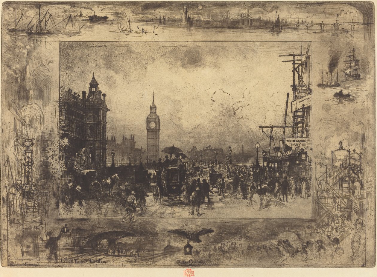 Ponte di Westminster da Felix Hilaire Buhot