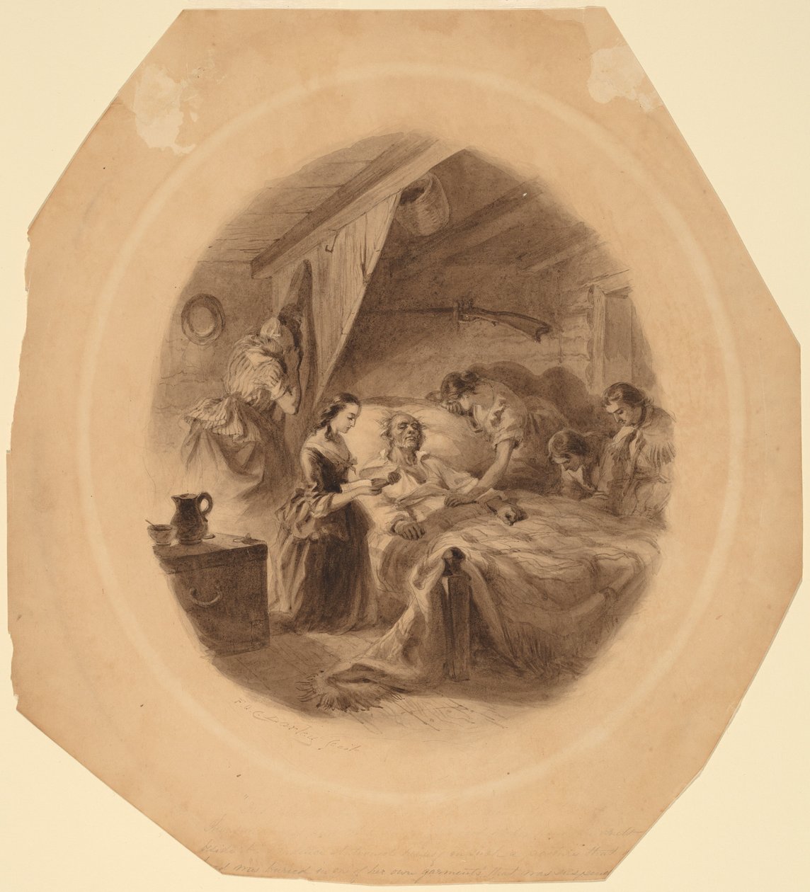 La Morte dello Squatter da Felix Octavius Carr Darley