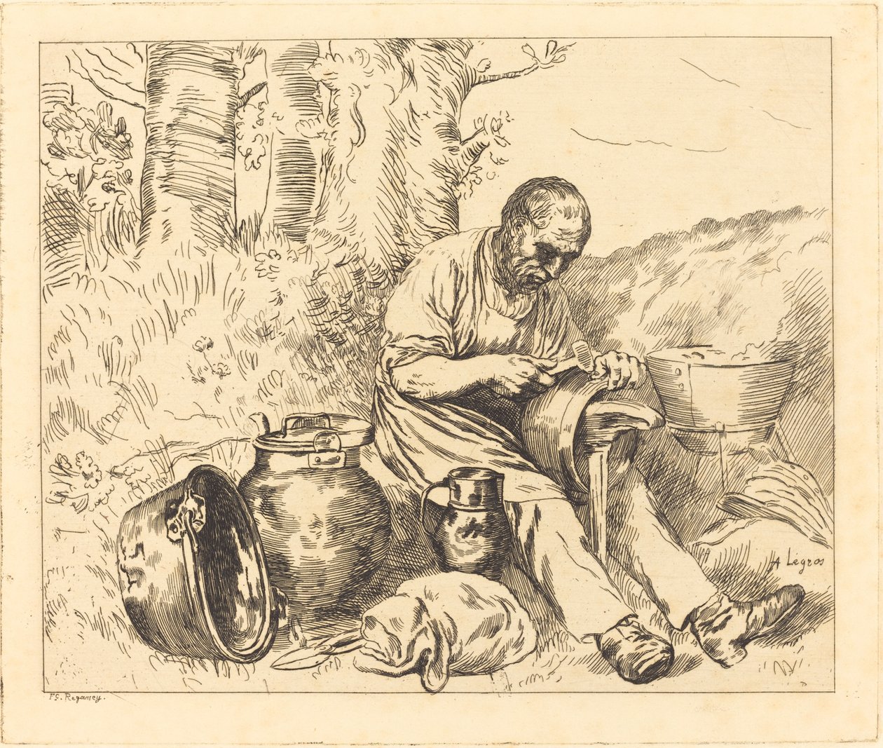 Il calderaio da Felix Régamey after Alphonse Legros
