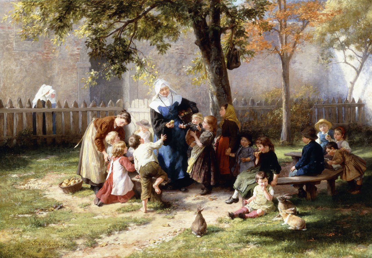 Il cortile della scuola da Felix Schlesinger
