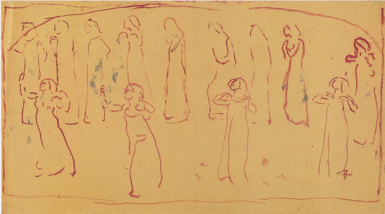 Tredici figure vestite in piedi da Ferdinand Hodler