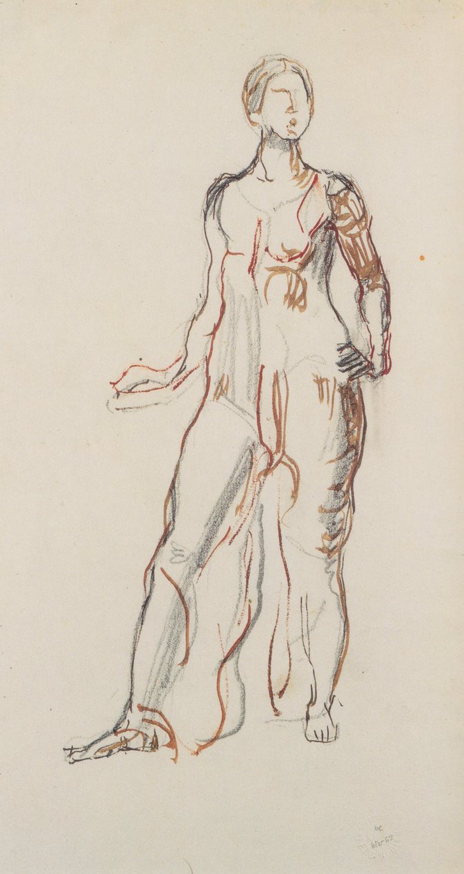 Figura in piedi con abito da Ferdinand Hodler