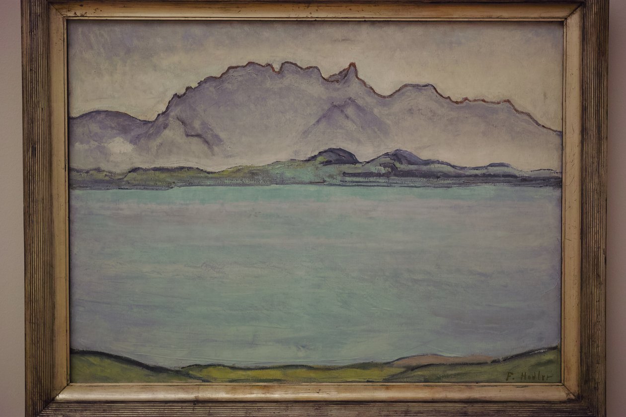 Lago di Thun con la catena dello Stockhorn da Ferdinand Hodler