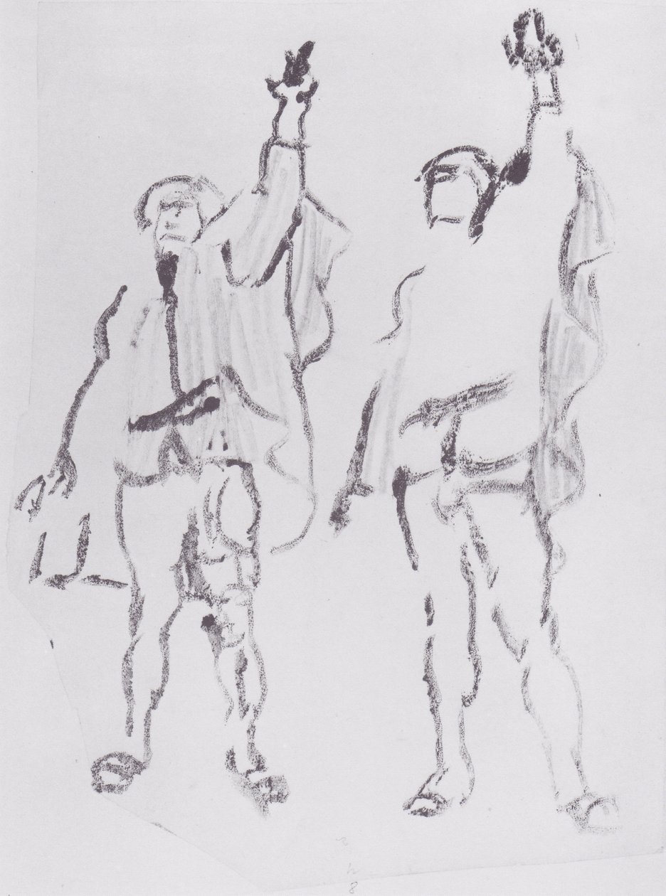 Zwei Schwörenden da Ferdinand Hodler