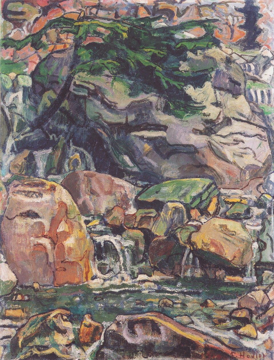 Ruscello di montagna a Beatenberg da Ferdinand Hodler