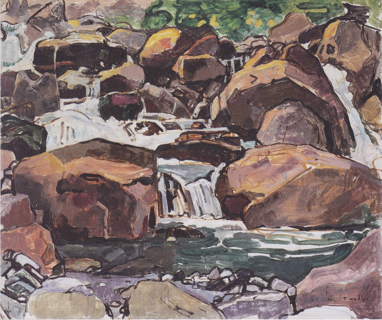 Torrente di montagna a Champéry da Ferdinand Hodler