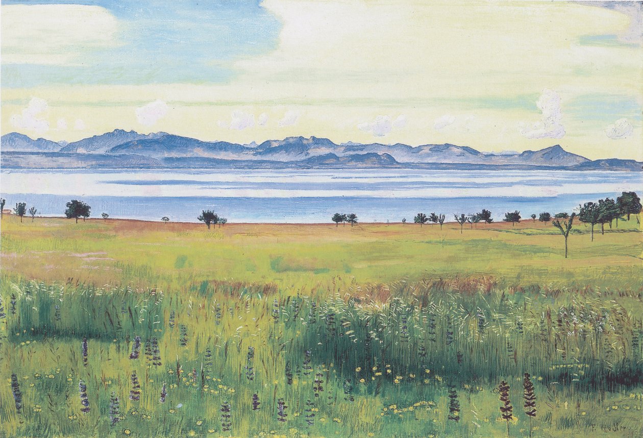 Il lago di Ginevra da St Prex da Ferdinand Hodler