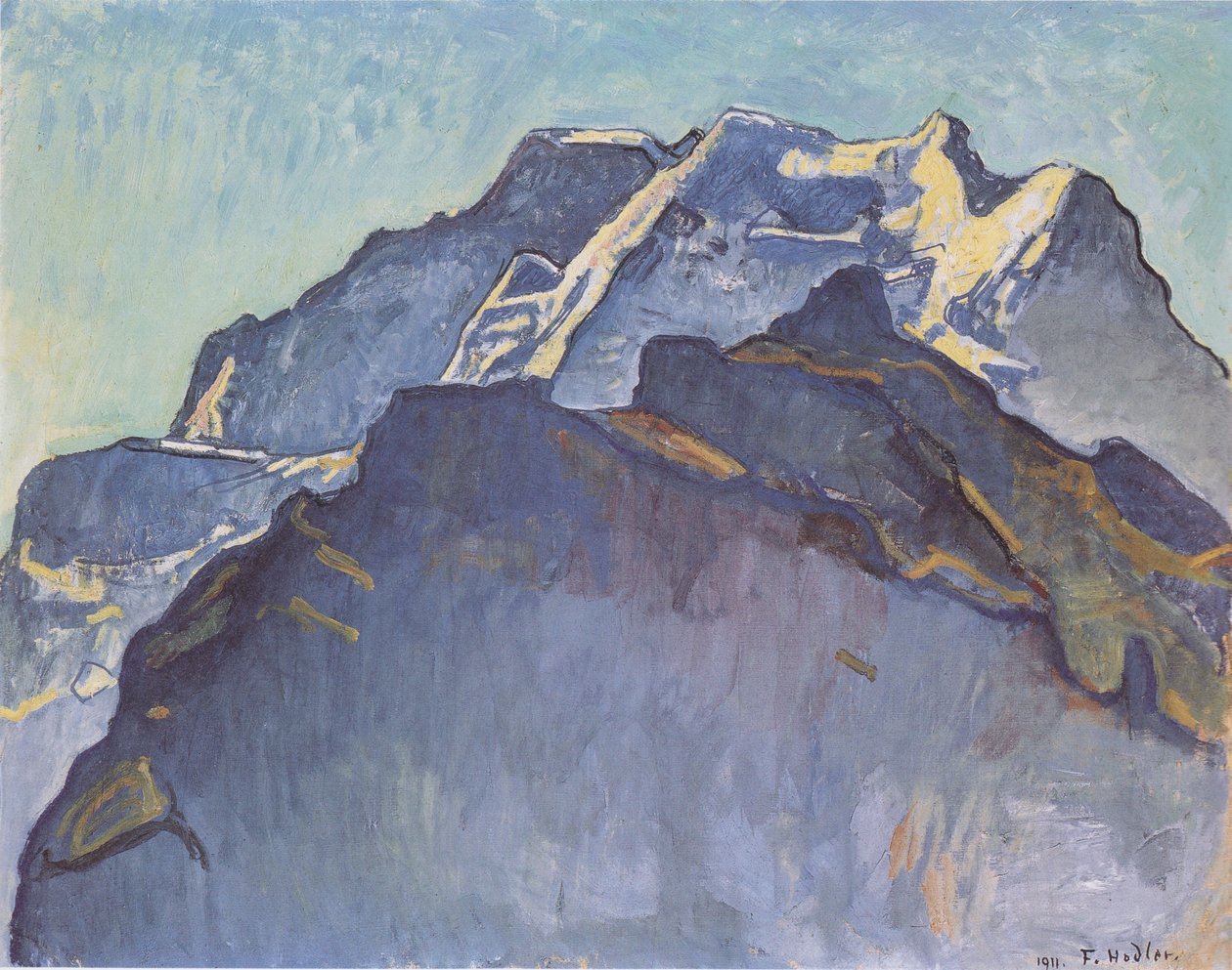 Massiccio della Jungfrau e Schwarzmönch da Ferdinand Hodler