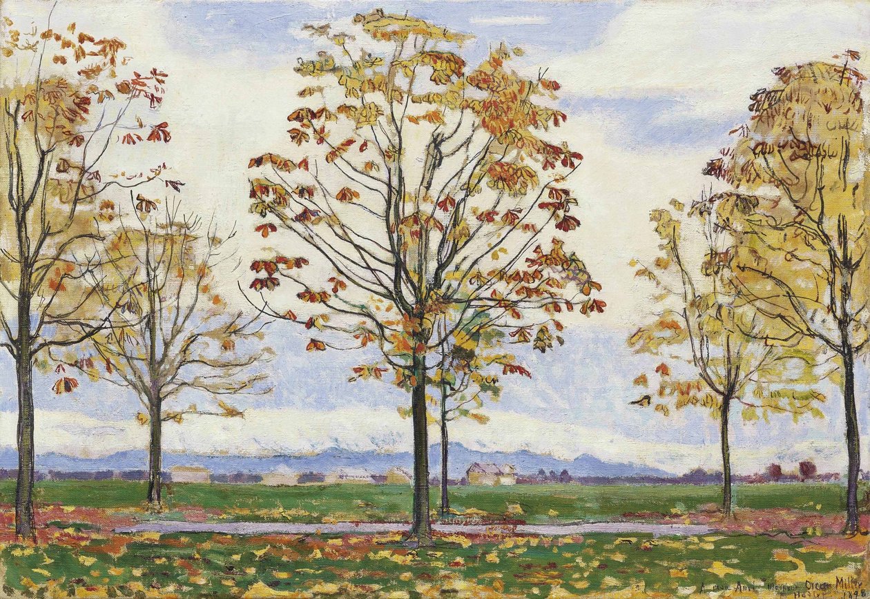 Viale di castagni a Biberist da Ferdinand Hodler