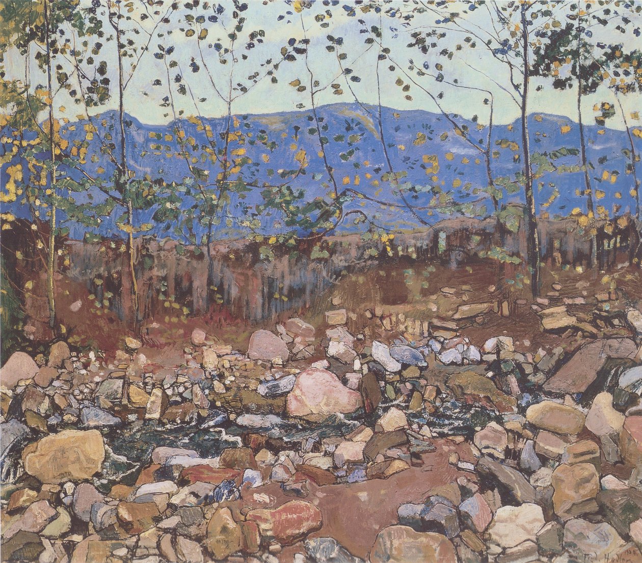 Torrente nel bosco vicino a Leissigen da Ferdinand Hodler