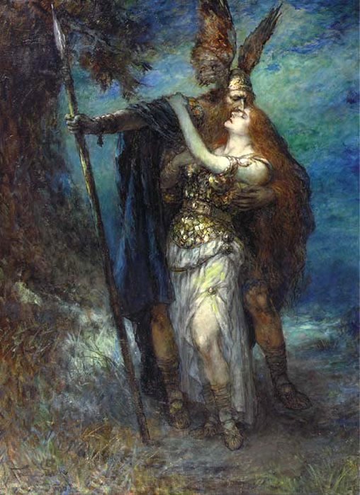 Wotan e Brunnhilde da Ferdinand Leeke