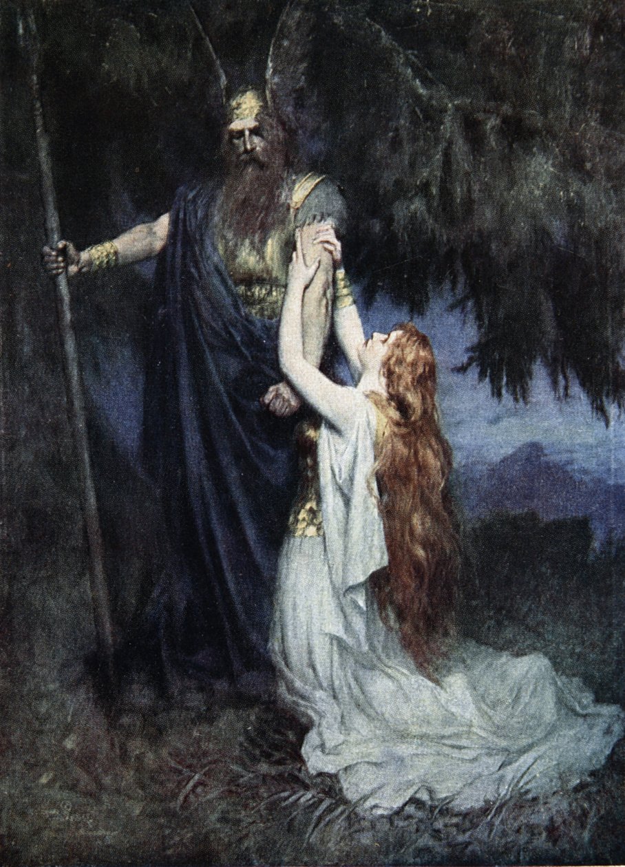 Brunilde inginocchiata ai suoi piedi, da 