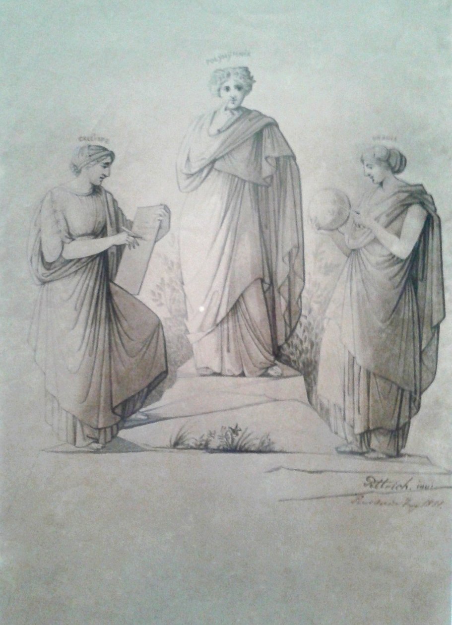 Le Muse Calliope, Polimnia e Urania da Ferdinand Pettrich