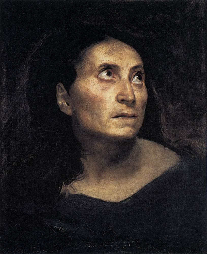 Testa di vecchia donna da Ferdinand Victor Eugene Delacroix