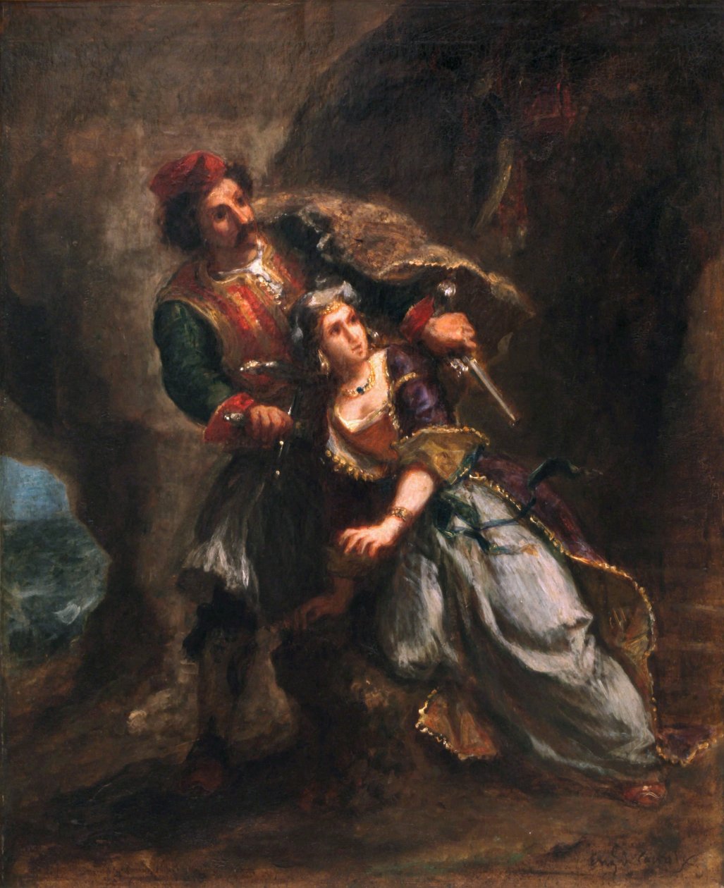 La fidanzata di Abydos da Ferdinand Victor Eugene Delacroix