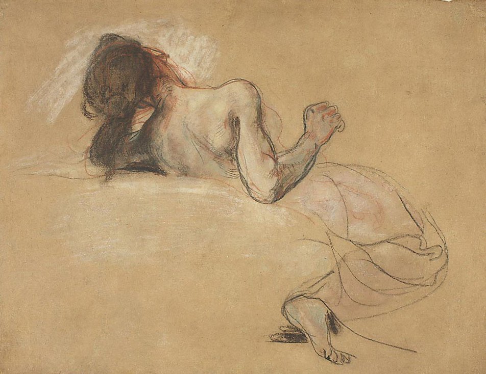 Donna accovacciata da Ferdinand Victor Eugene Delacroix
